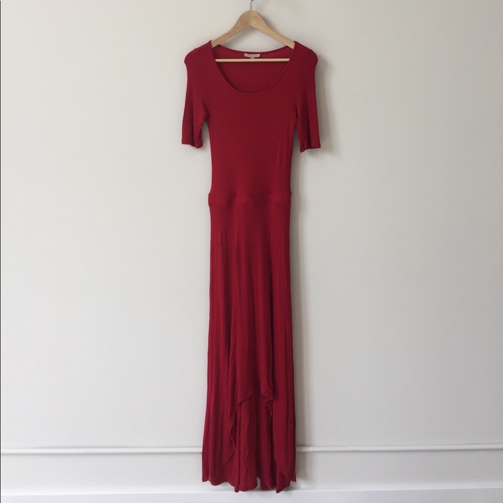 Anthropologie Bordeaux High Low Dress