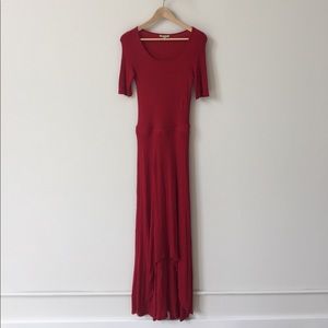 Anthropologie Bordeaux High Low Dress