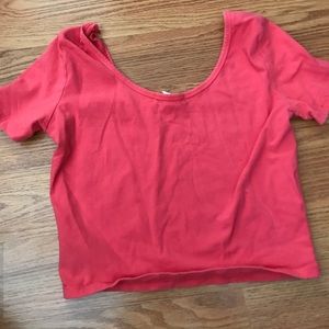Coral crop top
