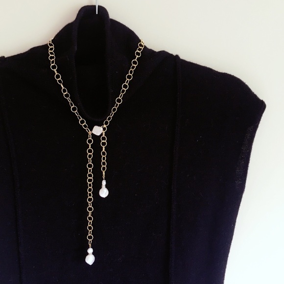 🌷Brand new triple pearl lariat necklace - Picture 1 of 5