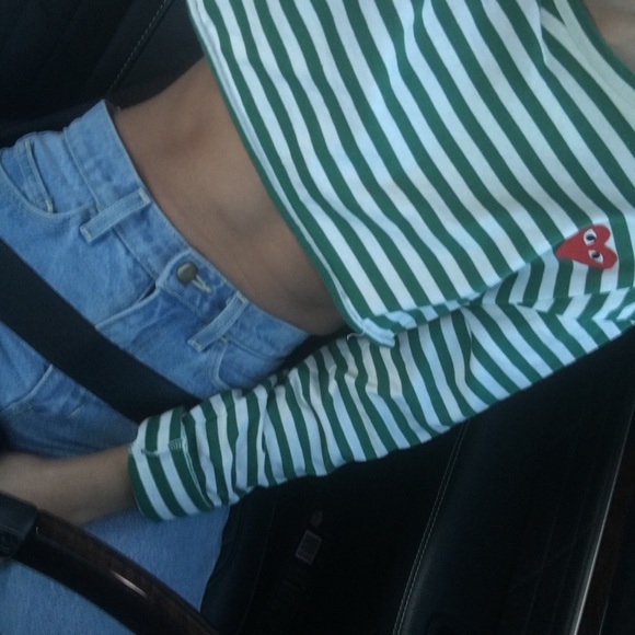 comme des garcons crop top
