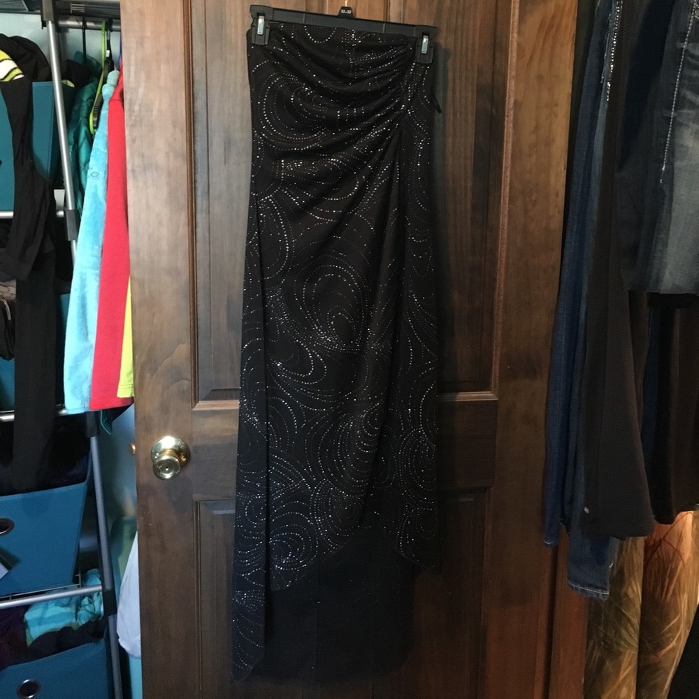 Beautiful black strapless dress. Size small