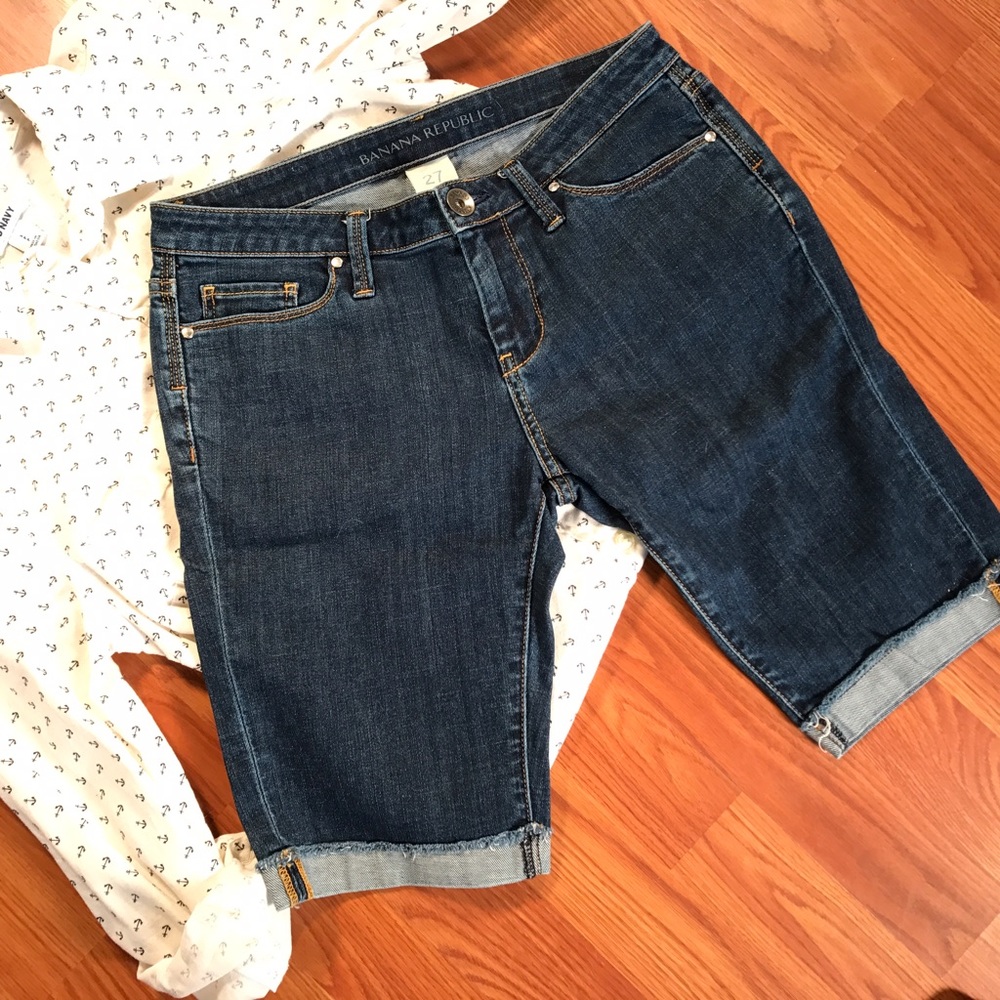 Banana Republic Denim Bermuda shorts worn once