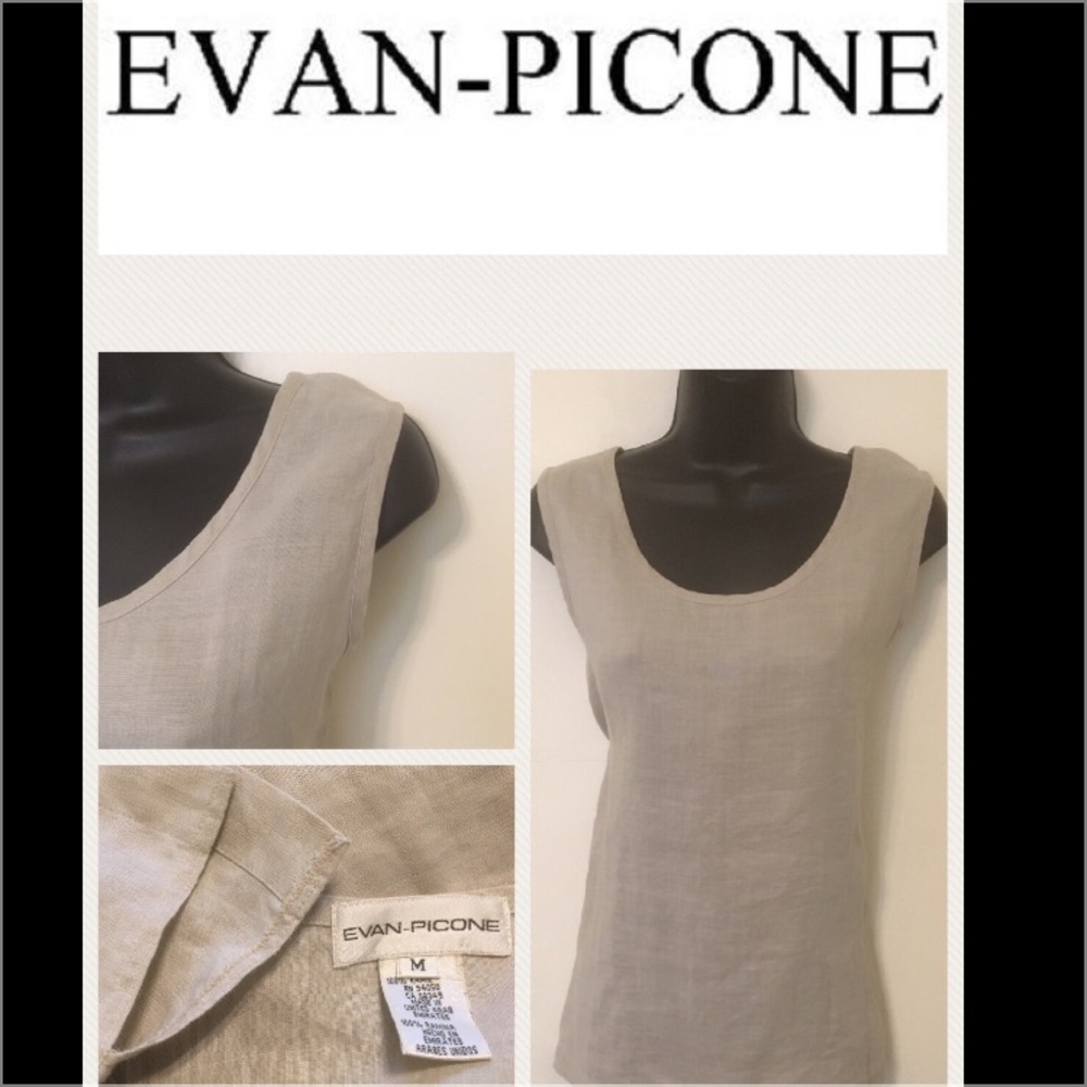 ~Evan-Picone 💯% Ramie Top SIZE M 👀 Like New 👌🏼