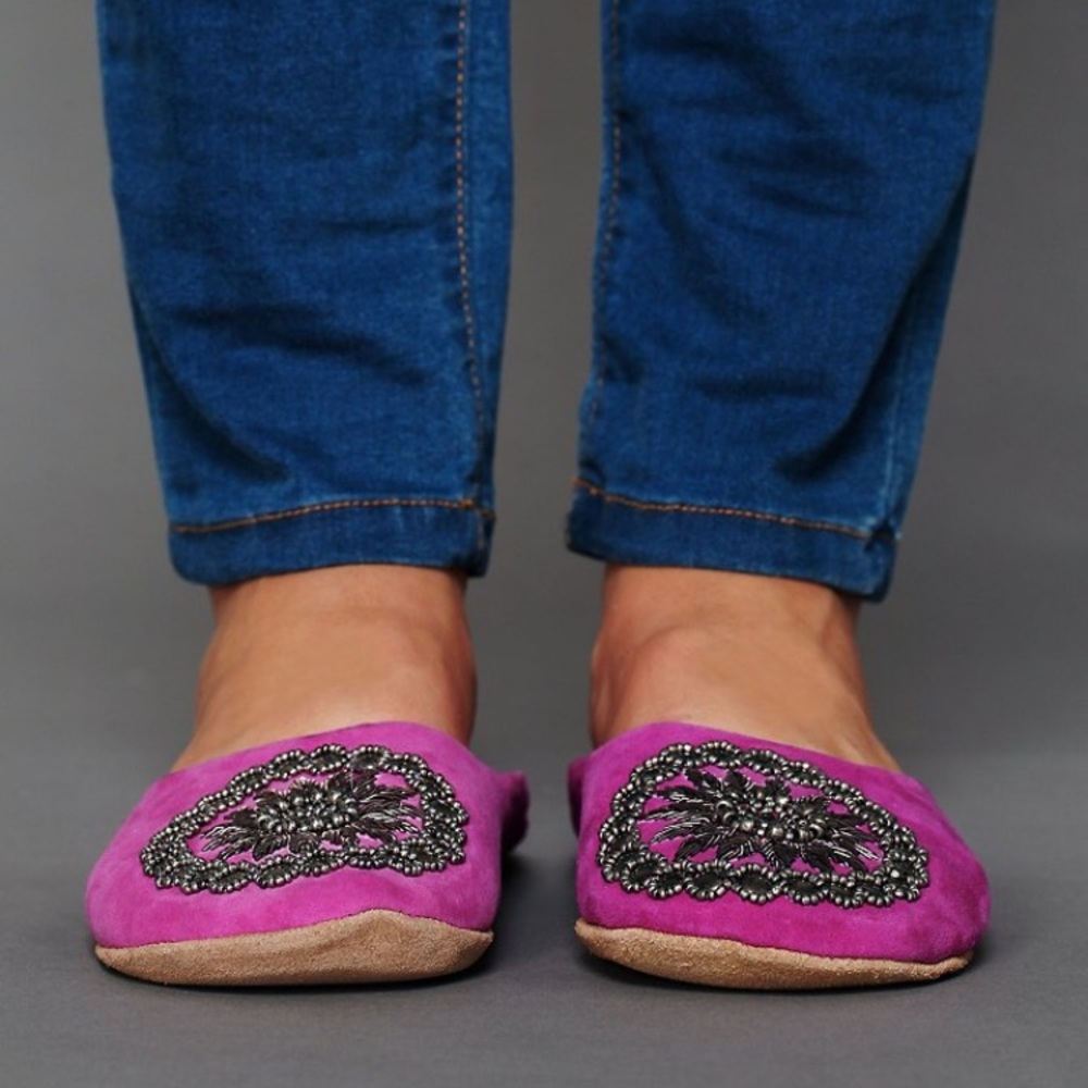 Free People Moroccan beaded slipper