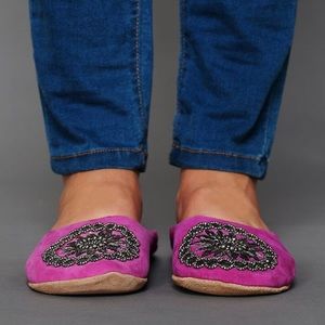 Free People Moroccan beaded slipper