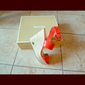 NEW!!  Michael Kors Posey Ankle Strap Wedges