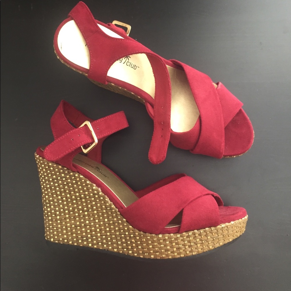 Garnet & Gold FSU wedges NEVER WORN