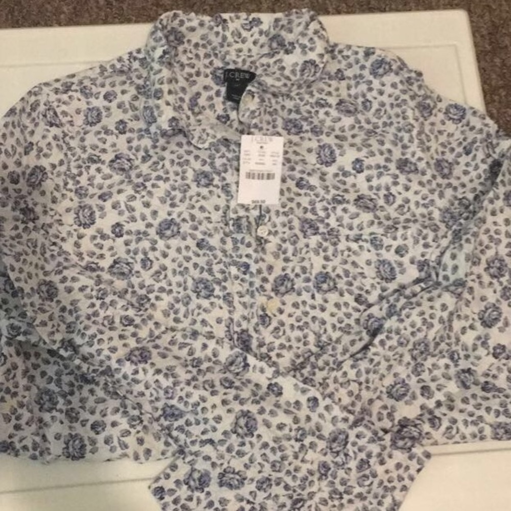 JCREW button down NWT size xs floral