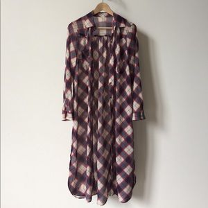 Free People Plaid Tunic