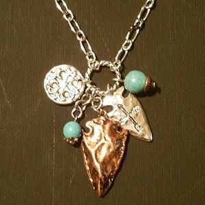 Boho Turquoise charm necklace