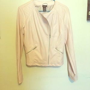 LAST CHANCE- "leather" jacket! Light pink!