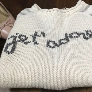Anthropologie moth sweater "jet adore"