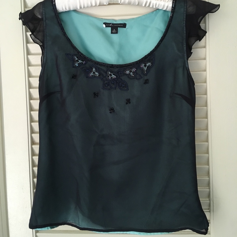 Sequined Banana Republic top