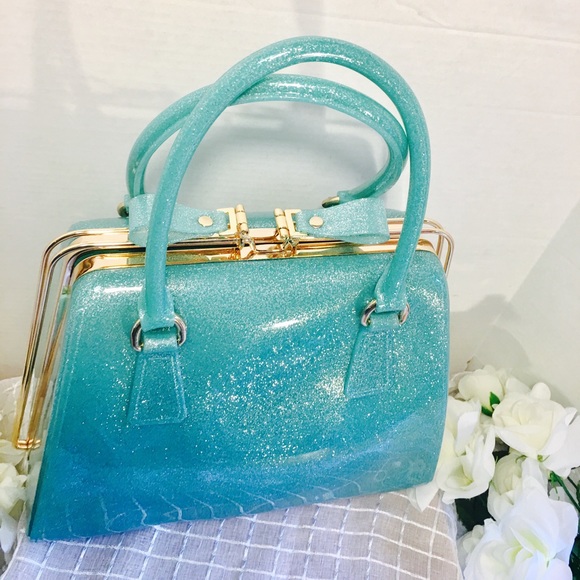 NEW! GLITTER SPARKLE JELLYBAG HANDBAG - Picture 2 of 4