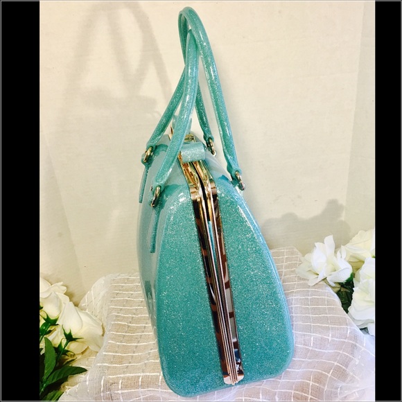 NEW! GLITTER SPARKLE JELLYBAG HANDBAG - Picture 3 of 4