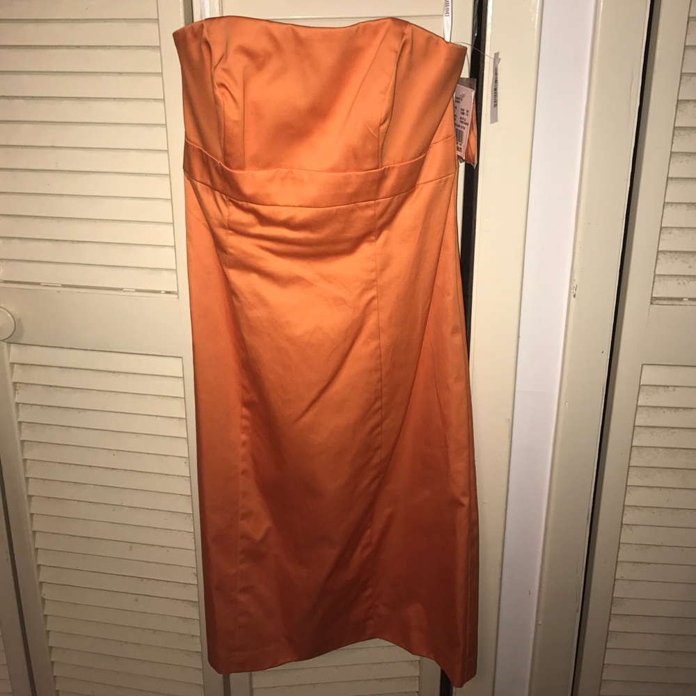 Orange Strapless Dress