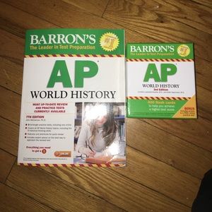 Barron's AP World History study book&flash cards