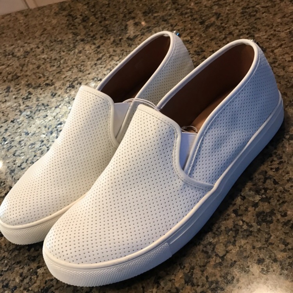 Slide on white shoes