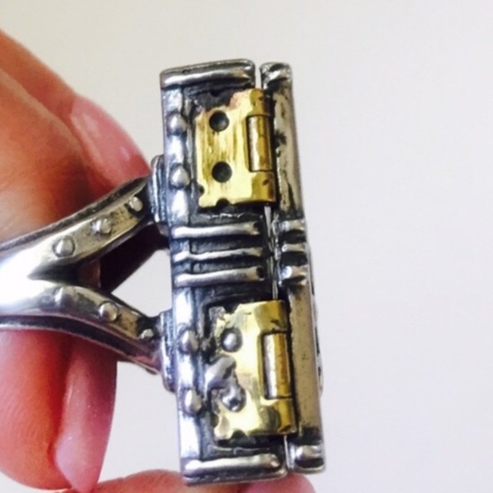 Magical Book Poison / Stash Pewter Ring Alchemy - Picture 5 of 6