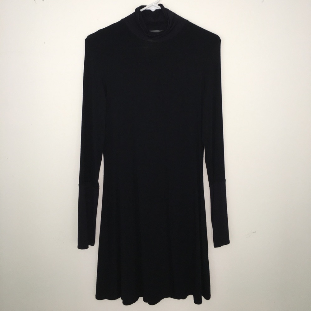 Black dress with navy trim