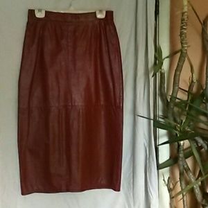 Ladies leather skirt