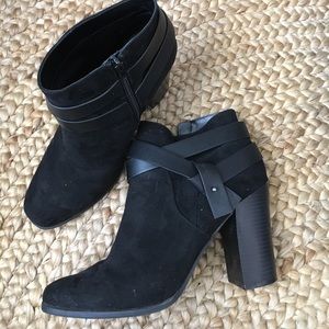 Black heeled booties