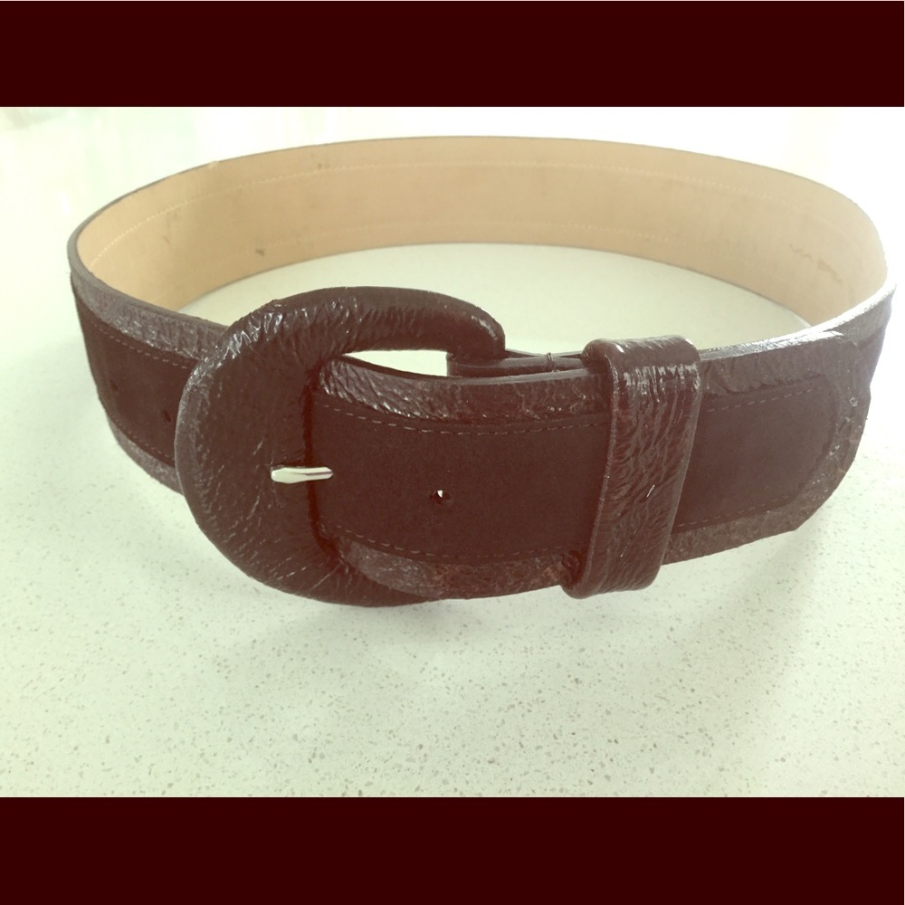 Via Spiga chocolate leather belt SZ S