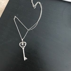 Heart key necklace
