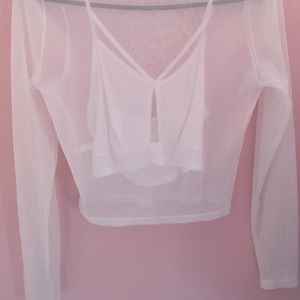 Cute white see through shirt 🦄