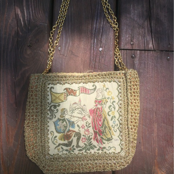 Bags Vintage Made In Italy Gold Threaded Purse