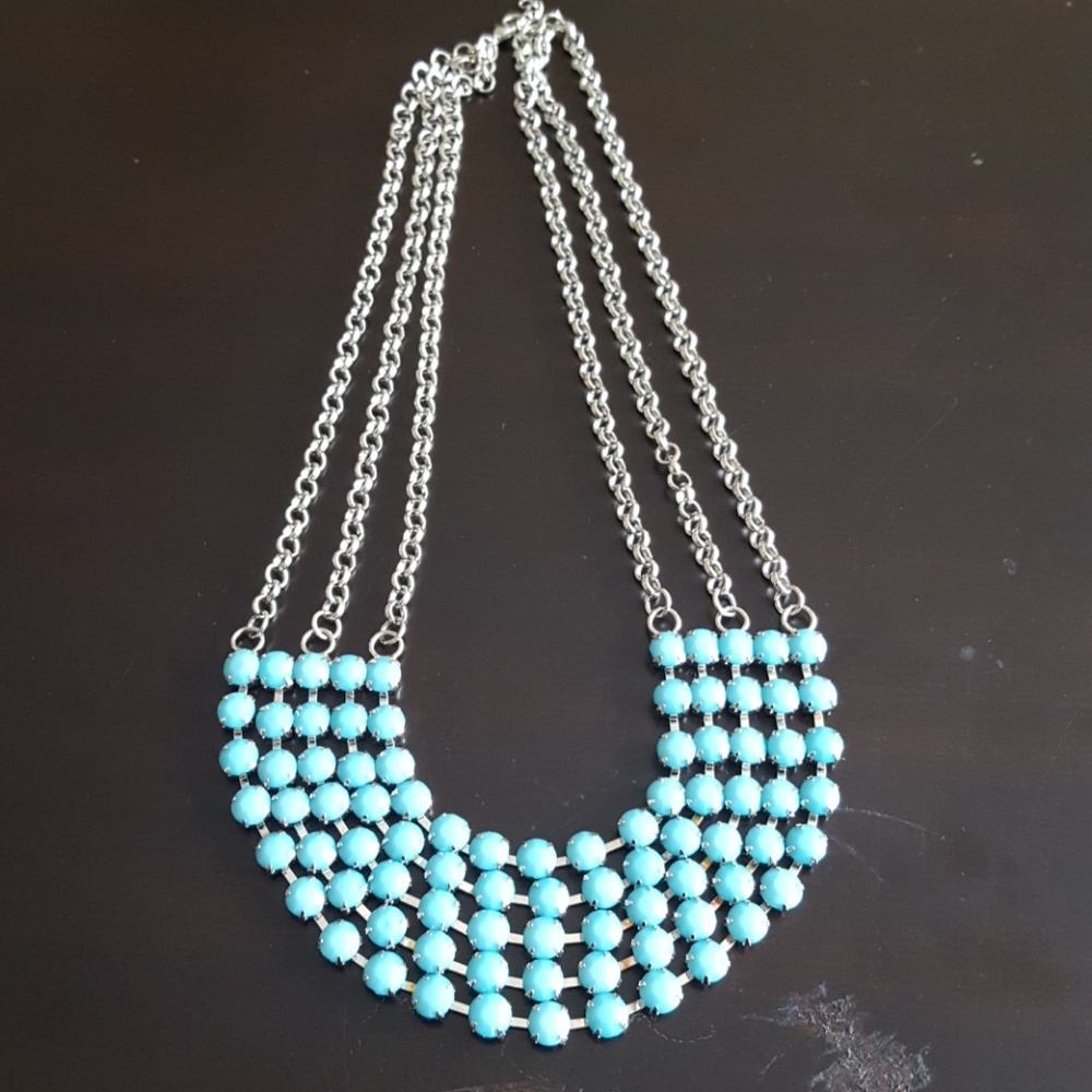 Turquoise and Silver Necklace - Fashion Jewelry
