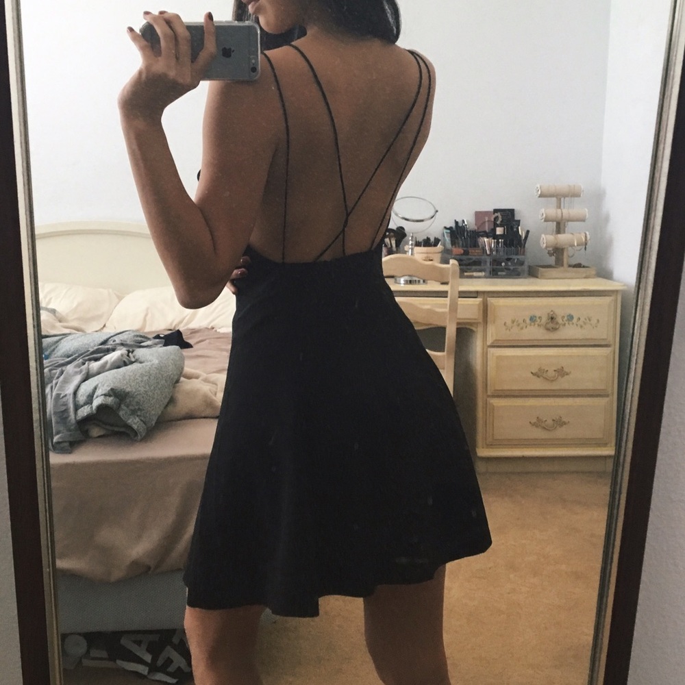 Cute strappy black dress