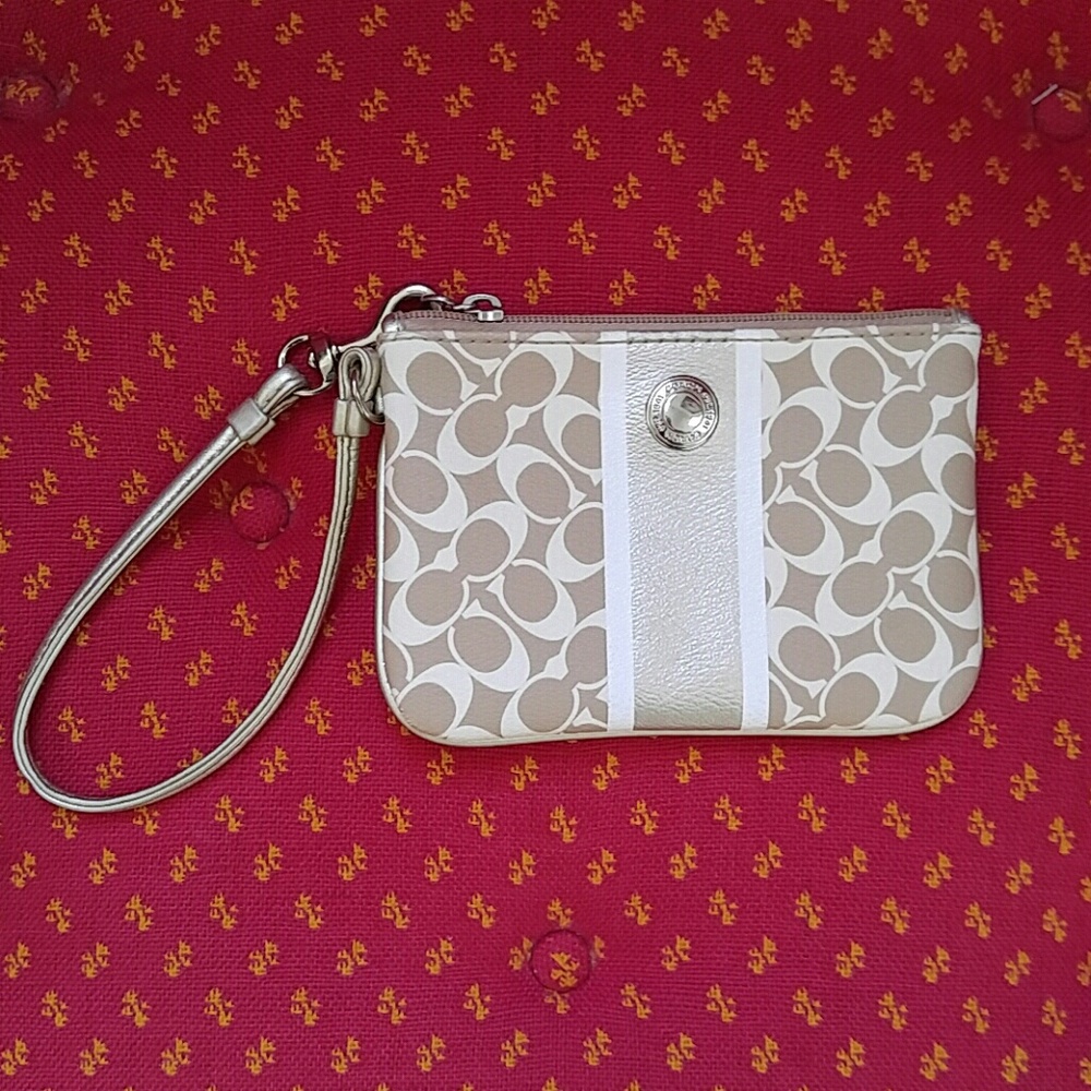 Gold Coach Wristlet