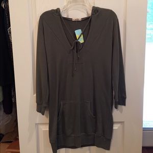 Twentyone Light Army Green Cover-Up Hoodie Size L