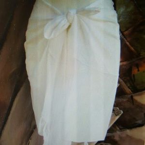 NEW Sarong short white Pareo beach cover up wrap