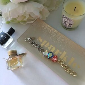 HRH Sparkly teardrop Swarovski stone bracelet gold