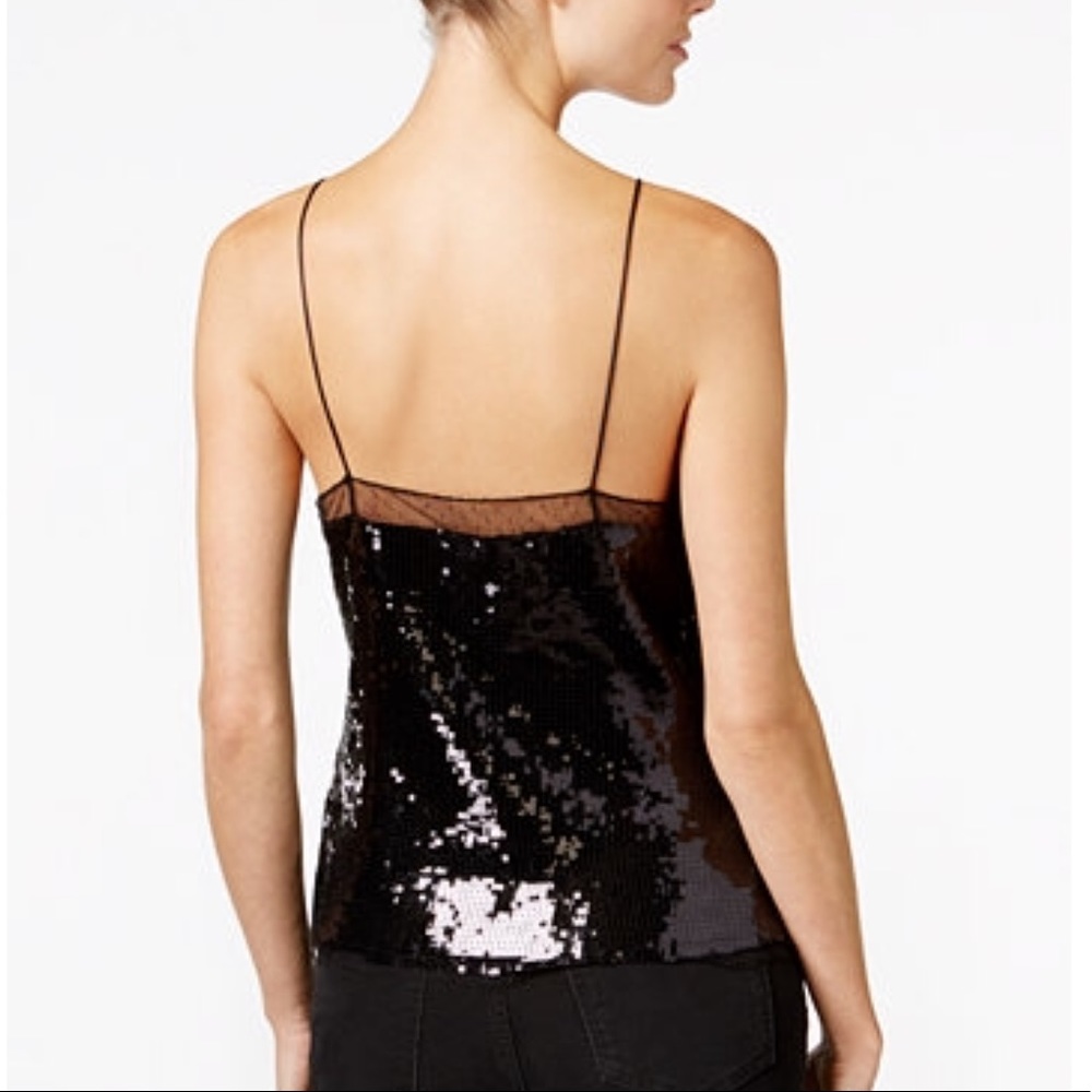 Free People- Sequin Illusion Camisole (black)