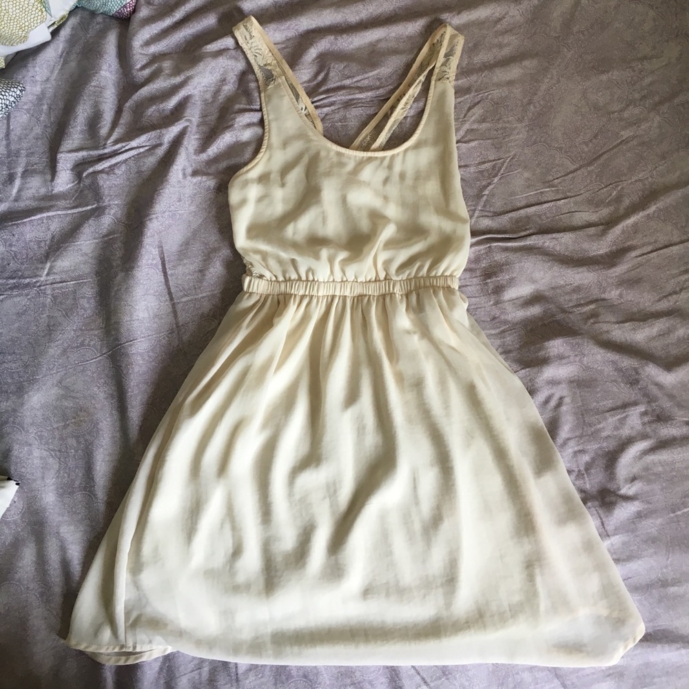 Dainty cream lace dress by lush