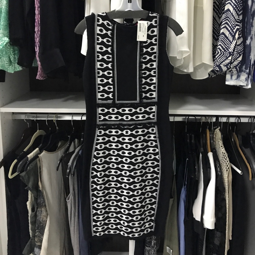 Sexy yet chic black and white dress