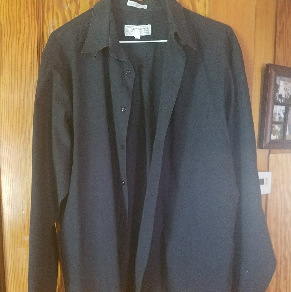 Men's solid black 16.5 (L) Christopher Lena