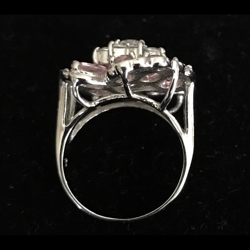 SOLD Glamorous 14K WG plated Ring &Earrings