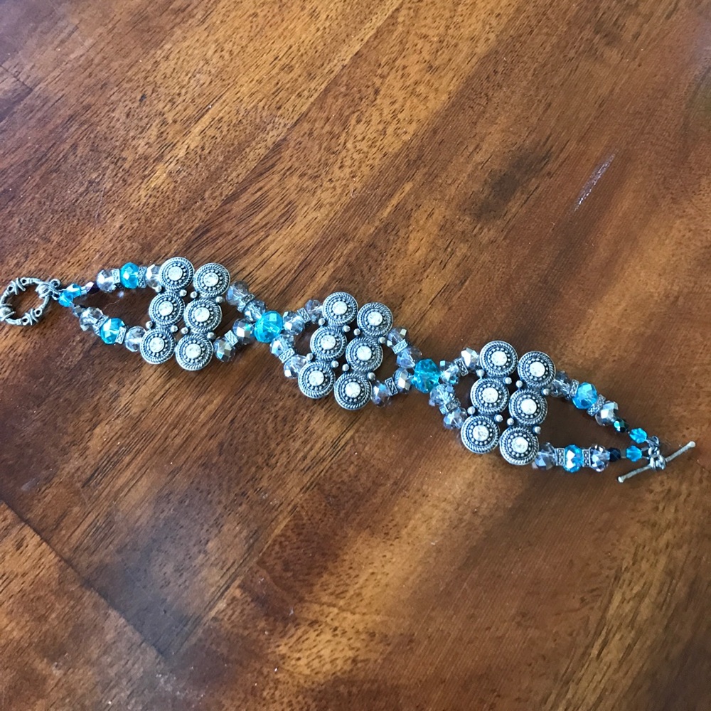 Bracelet/ teal stones