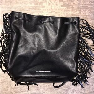 Victoria's Secret Fringe Drawstring Backpack