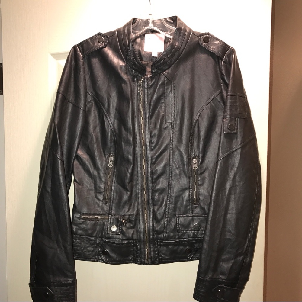 Faux leather jacket
