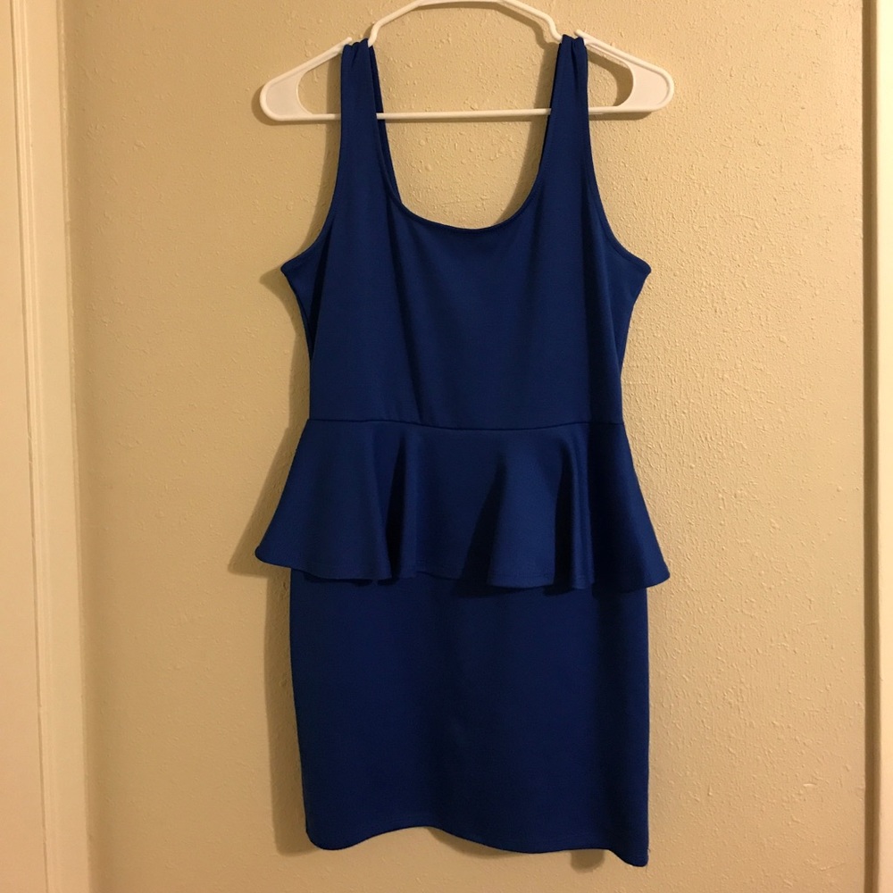 Blue Peplum Dress