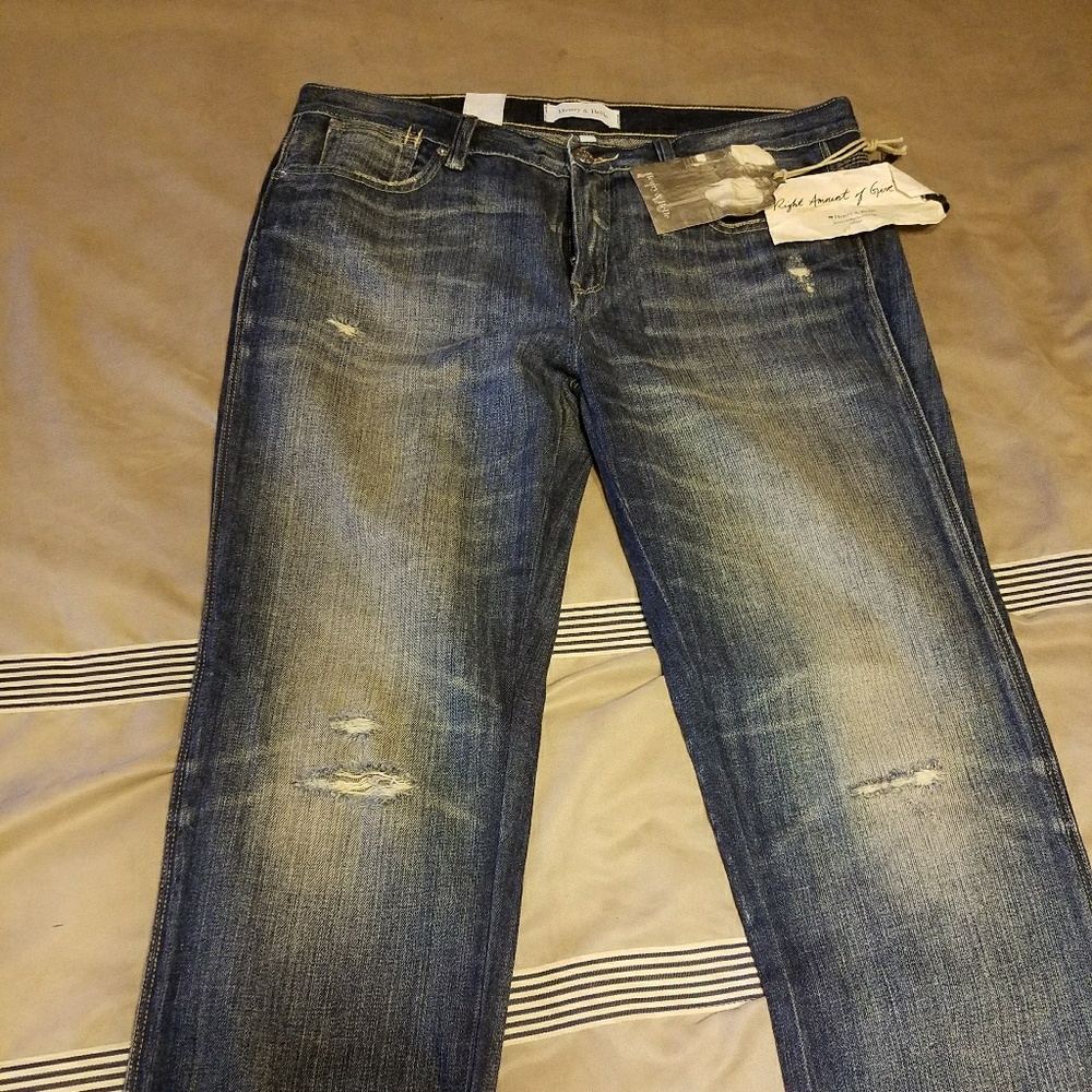 NWT Henry & Bell relaxed skinny cropped jeans