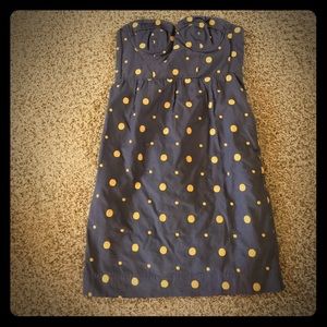 Polka dotted mini dress anthropologie  size 10