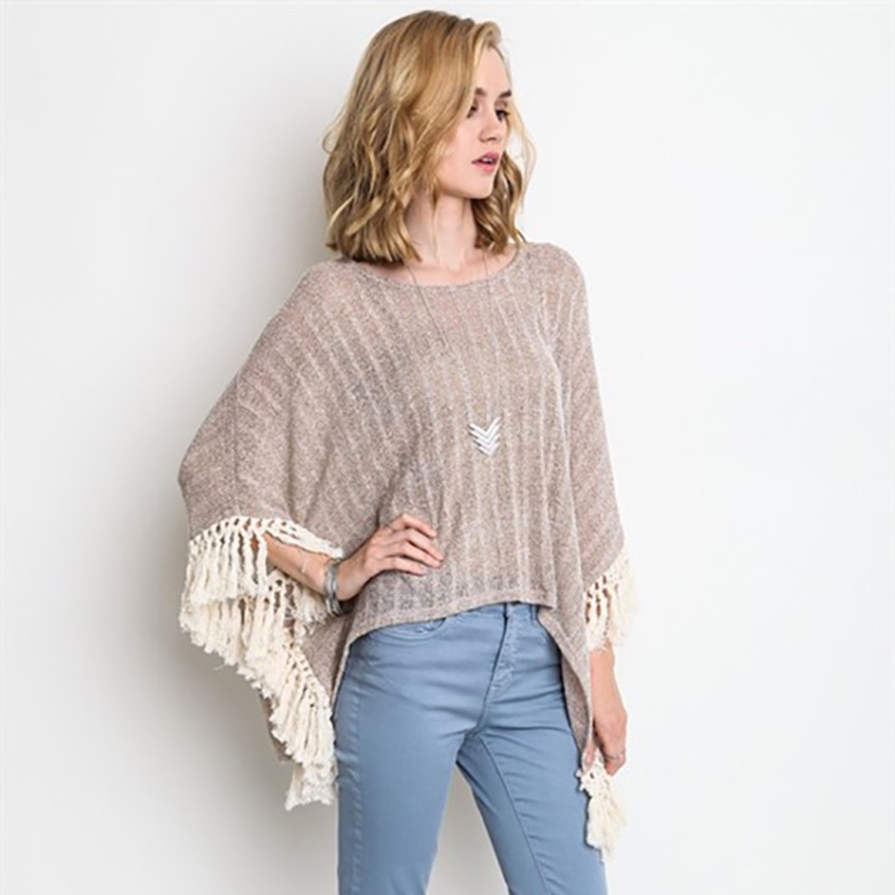 💕 Festival Fringe Poncho Top
