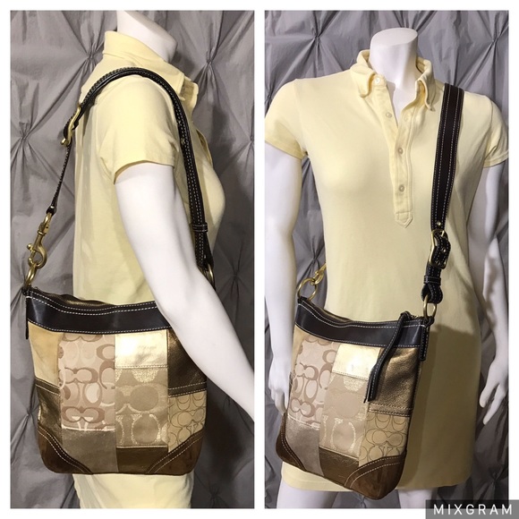 🌀Coach Signature Patchwork Duffle - Picture 2 of 8